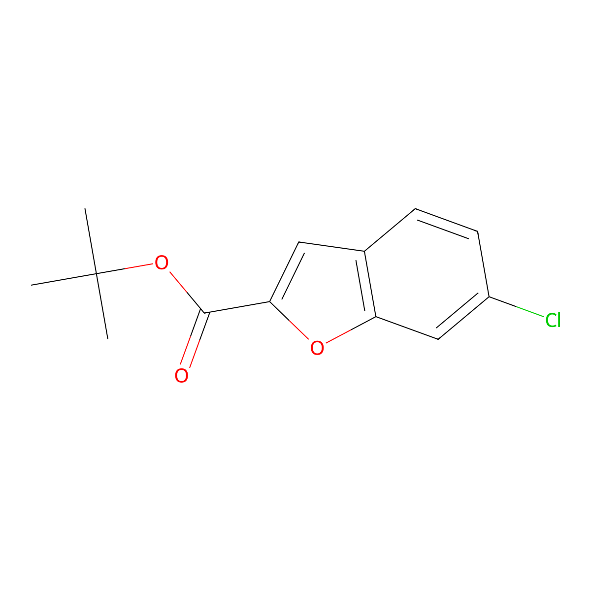 tert-Butyl 6-chlorobenzofuran-2-carboxylate molecular structure, CAS 1210226-81-5
