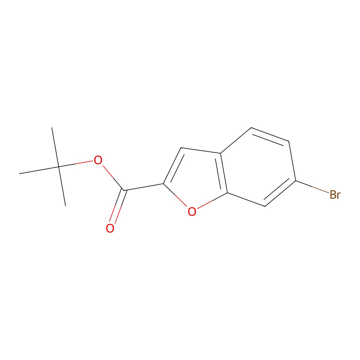 tert-Butyl 6-bromobenzofuran-2-carboxylate molecular structure, CAS 1210226-82-6