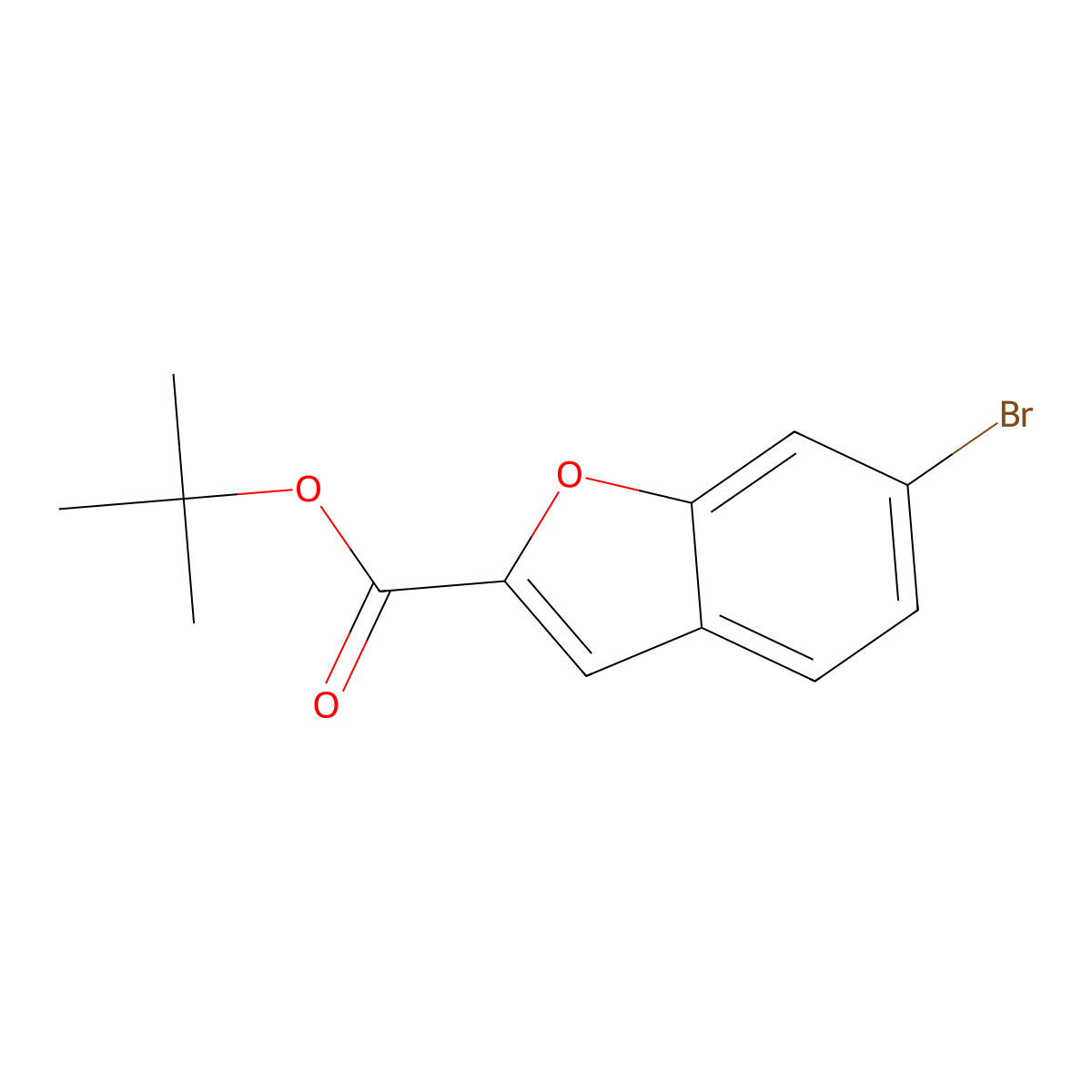 tert-Butyl 6-bromobenzofuran-2-carboxylate molecular structure, CAS 1210226-82-6