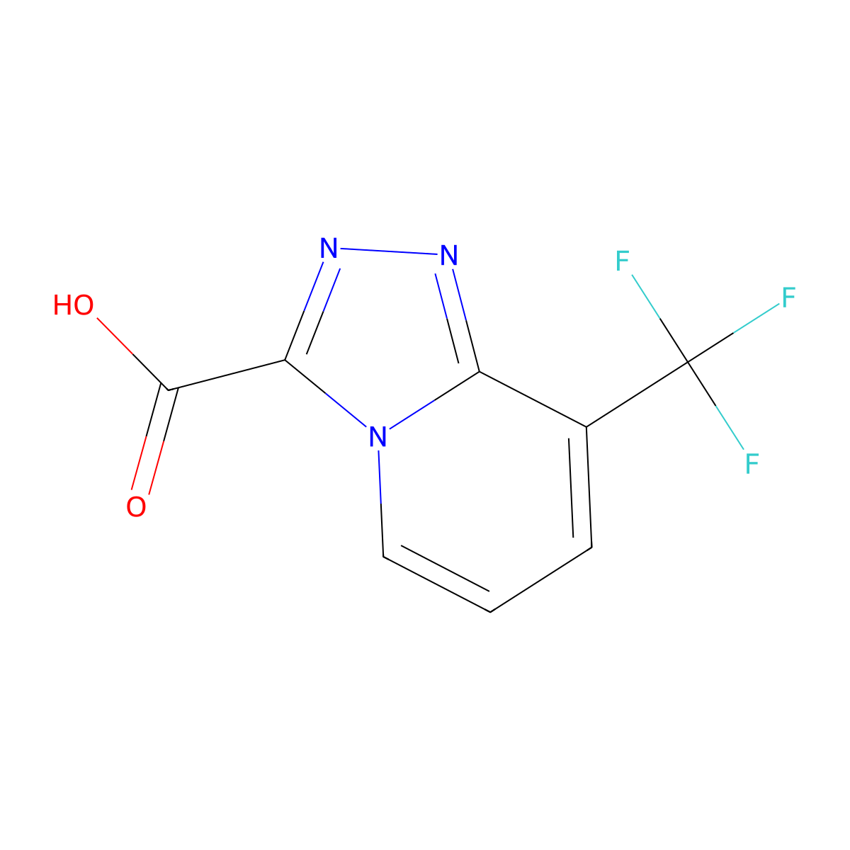 8-(Trifluoromethyl)-[1,2,4]triazolo[4,3-a]pyridine-3-carboxylic acid molecular structure, CAS 1210246-41-5