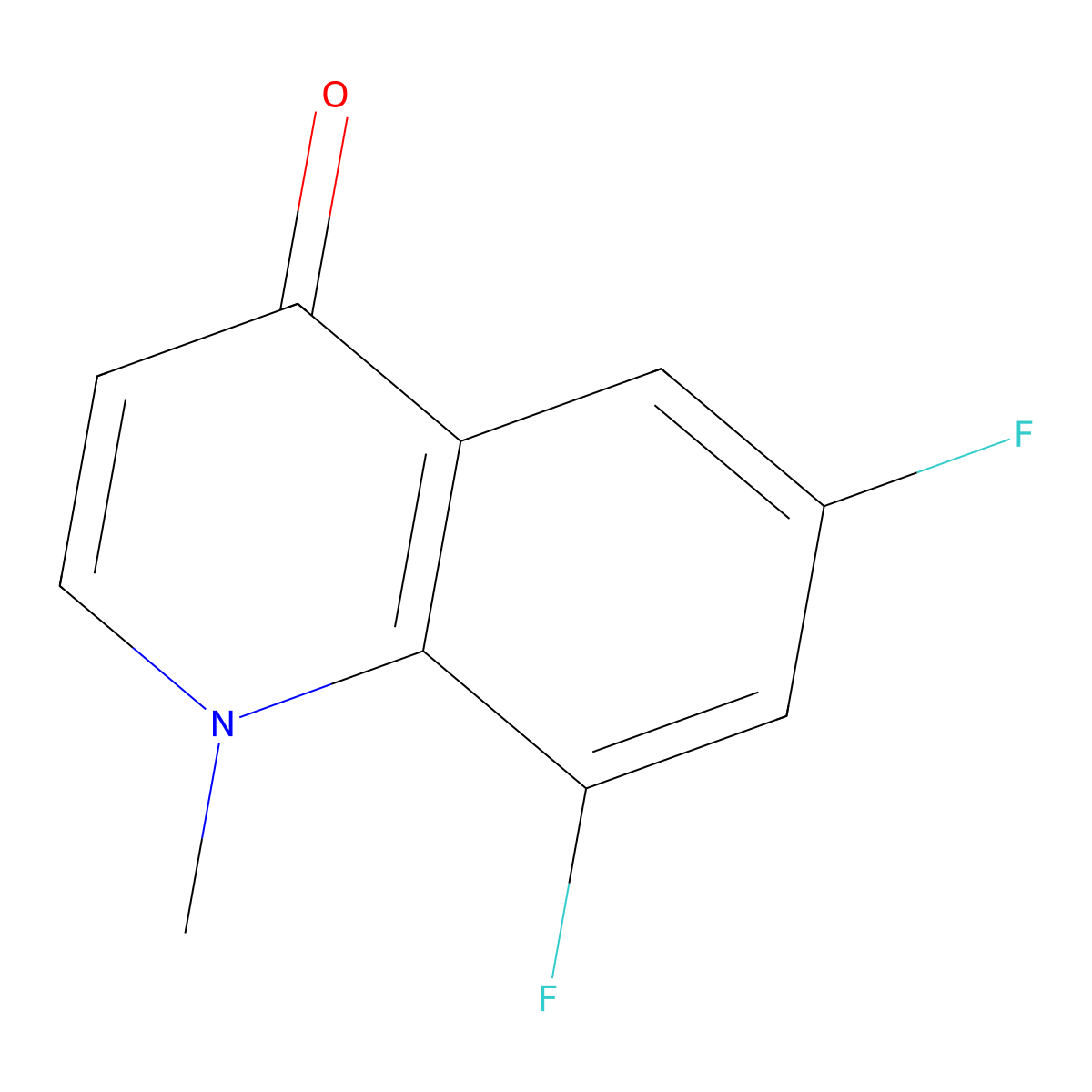 6,8-Difluoro-1-methylquinolin-4(1H)-one molecular structure, CAS 1210257-01-4