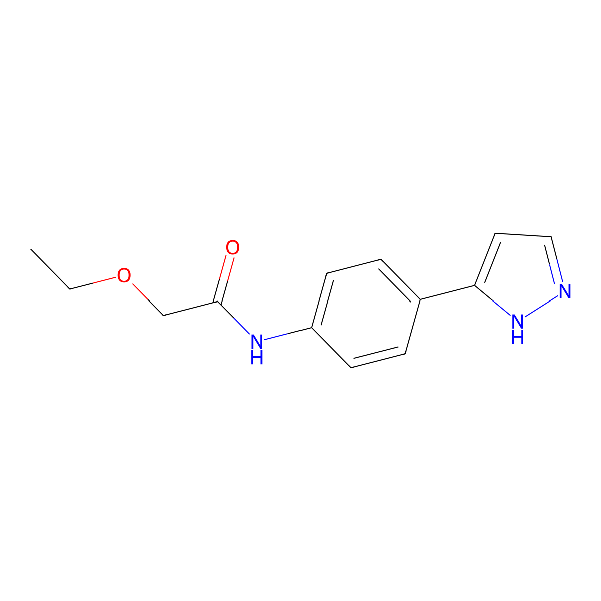 N-(4-(1H-pyrazol-3-yl)phenyl)-2-ethoxyacetamide molecular structure, CAS 1210270-13-5