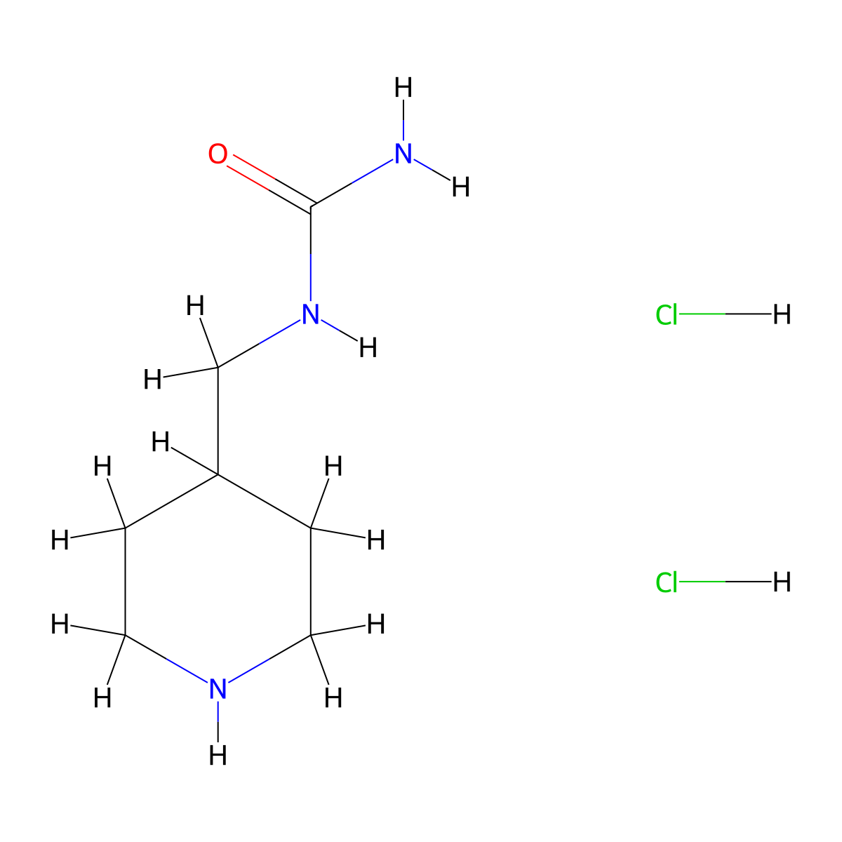 [(Piperidin-4-yl)methyl]urea dihydrochloride molecular structure, CAS 1210281-32-5