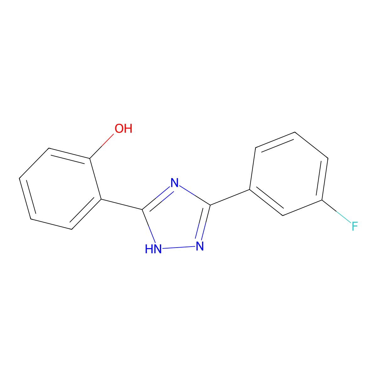 2-(5-(3-Fluorophenyl)-1H-1,2,4-triazol-3-yl)phenol molecular structure, CAS 1210285-94-1