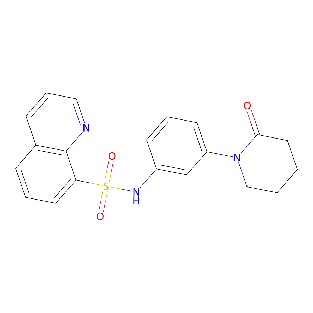 N-[3-(2-Oxopiperidin-1-YL)phenyl]quinoline-8-sulfonamide molecular structure, CAS 1210287-89-0