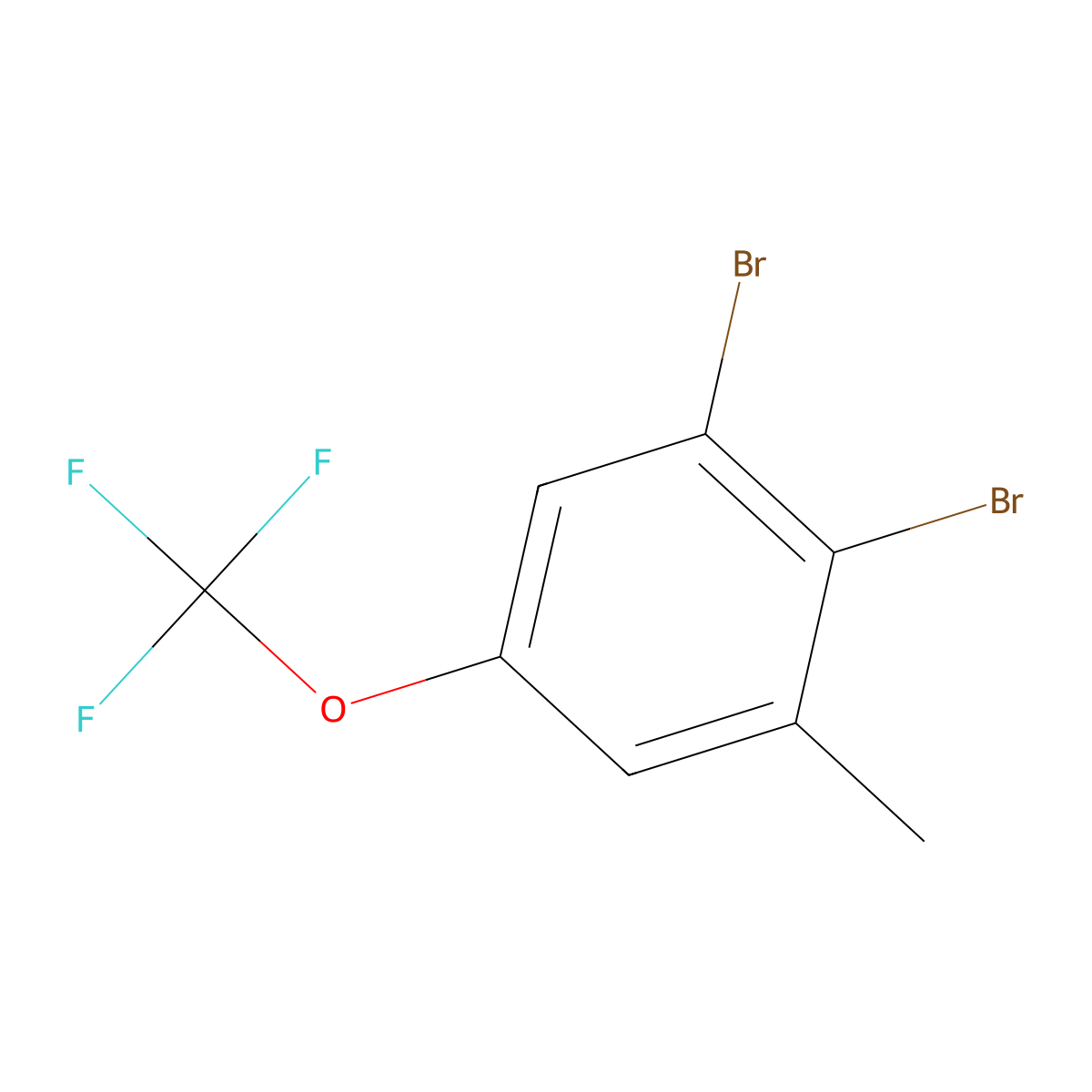 1,2-Dibromo-3-methyl-5-(trifluoromethoxy)benzene molecular structure, CAS 1210290-24-6