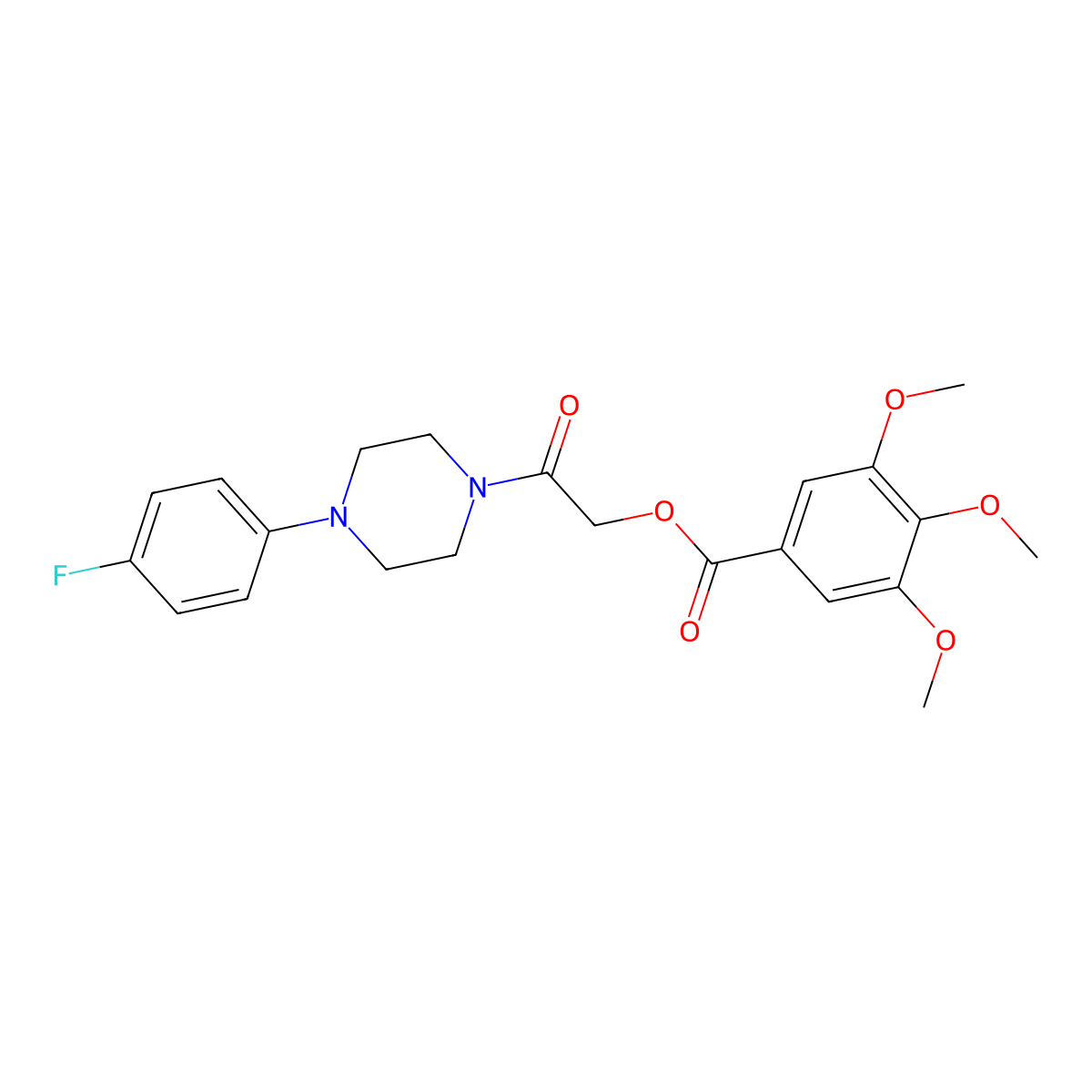 2-[4-(4-Fluorophenyl)piperazin-1-YL]-2-oxoethyl 3,4,5-trimethoxybenzoate molecular structure, CAS 1210290-90-6