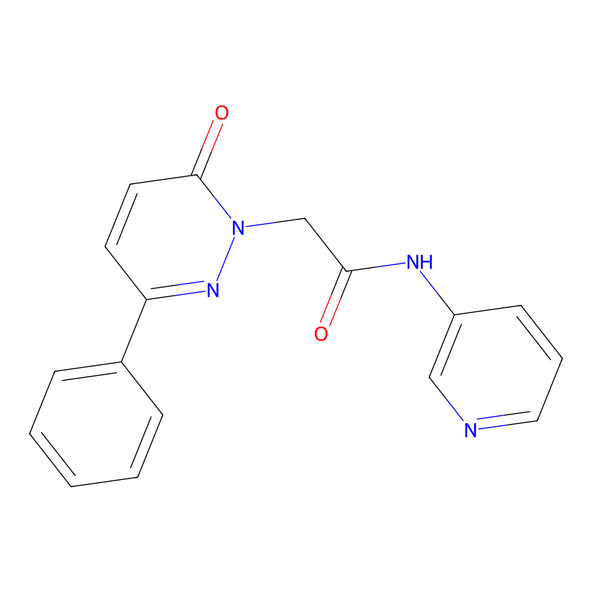 2-(6-oxo-3-phenylpyridazin-1(6H)-yl)-N-(pyridin-3-yl)acetamide molecular structure, CAS 1210299-98-1