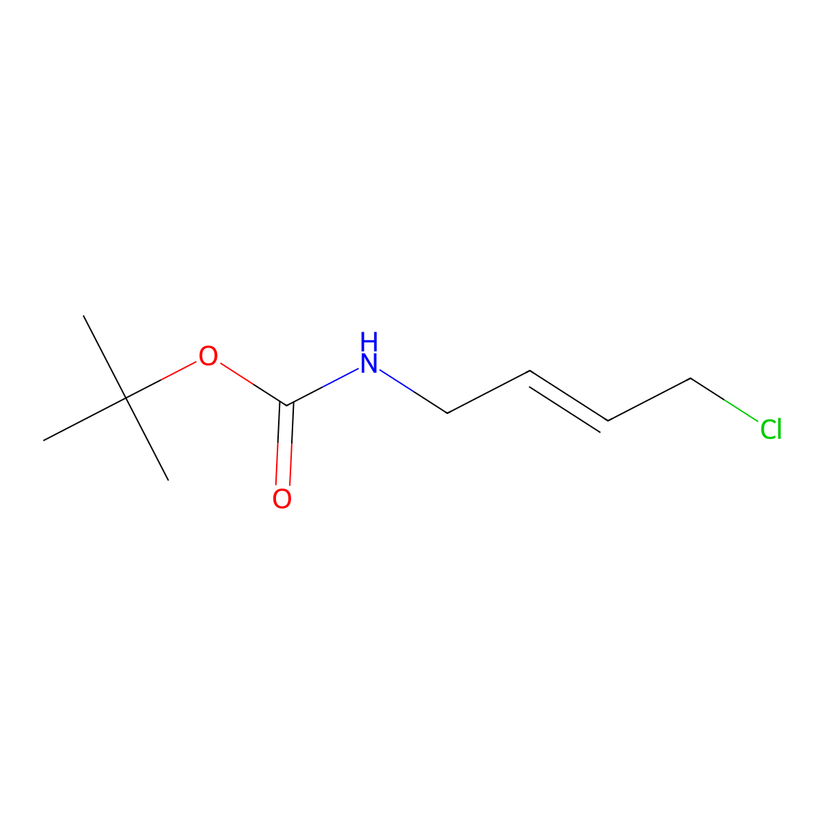 tert-butyl N-[(2E)-4-chlorobut-2-en-1-yl]carbamate molecular structure, CAS 121030-33-9