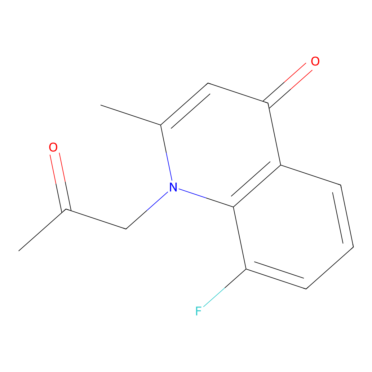 8-Fluoro-2-methyl-1-(2-oxopropyl)quinolin-4(1H)-one molecular structure, CAS 1210304-18-9