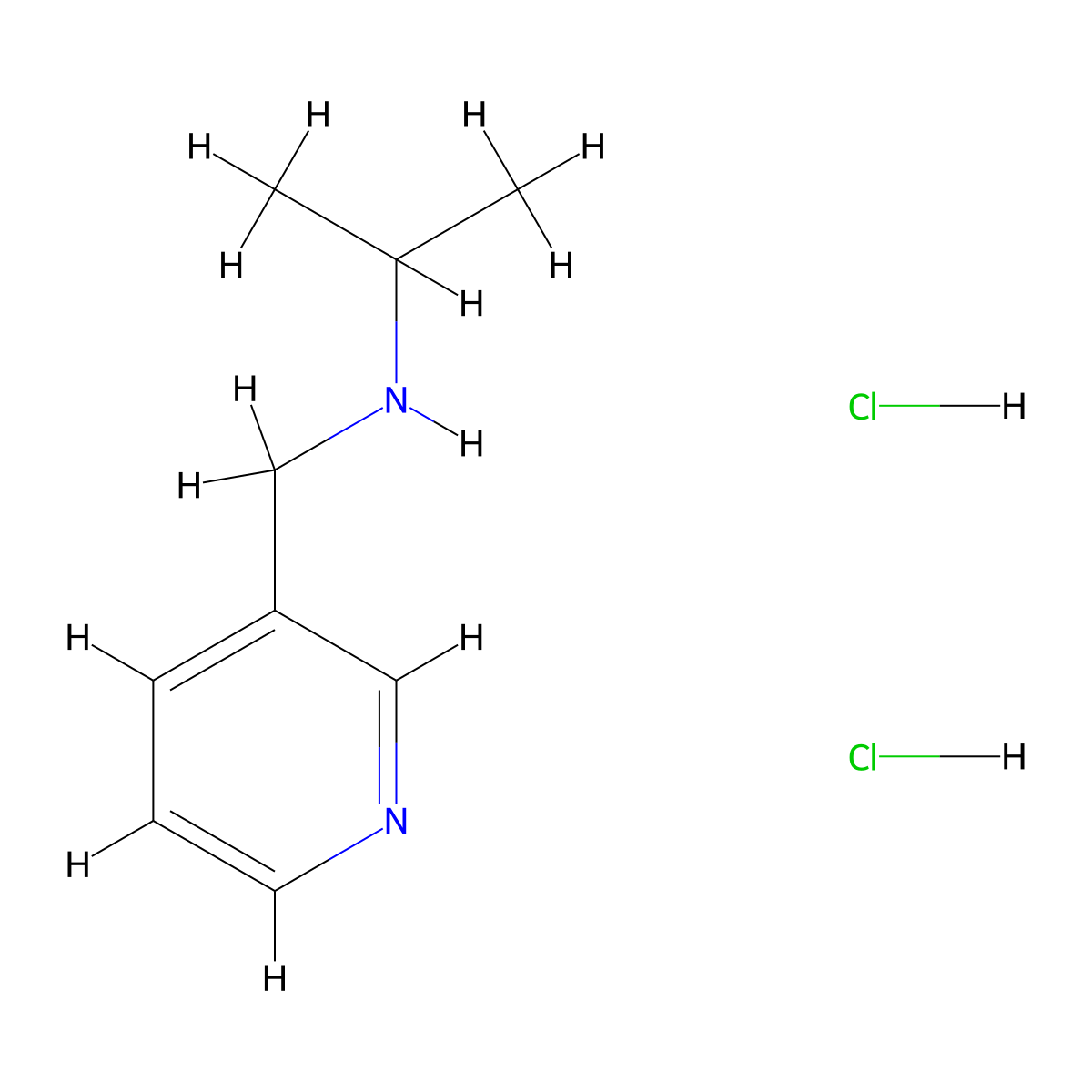 N-(3-pyridinylmethyl)-2-propanamine dihydrochloride molecular structure, CAS 1210308-67-0