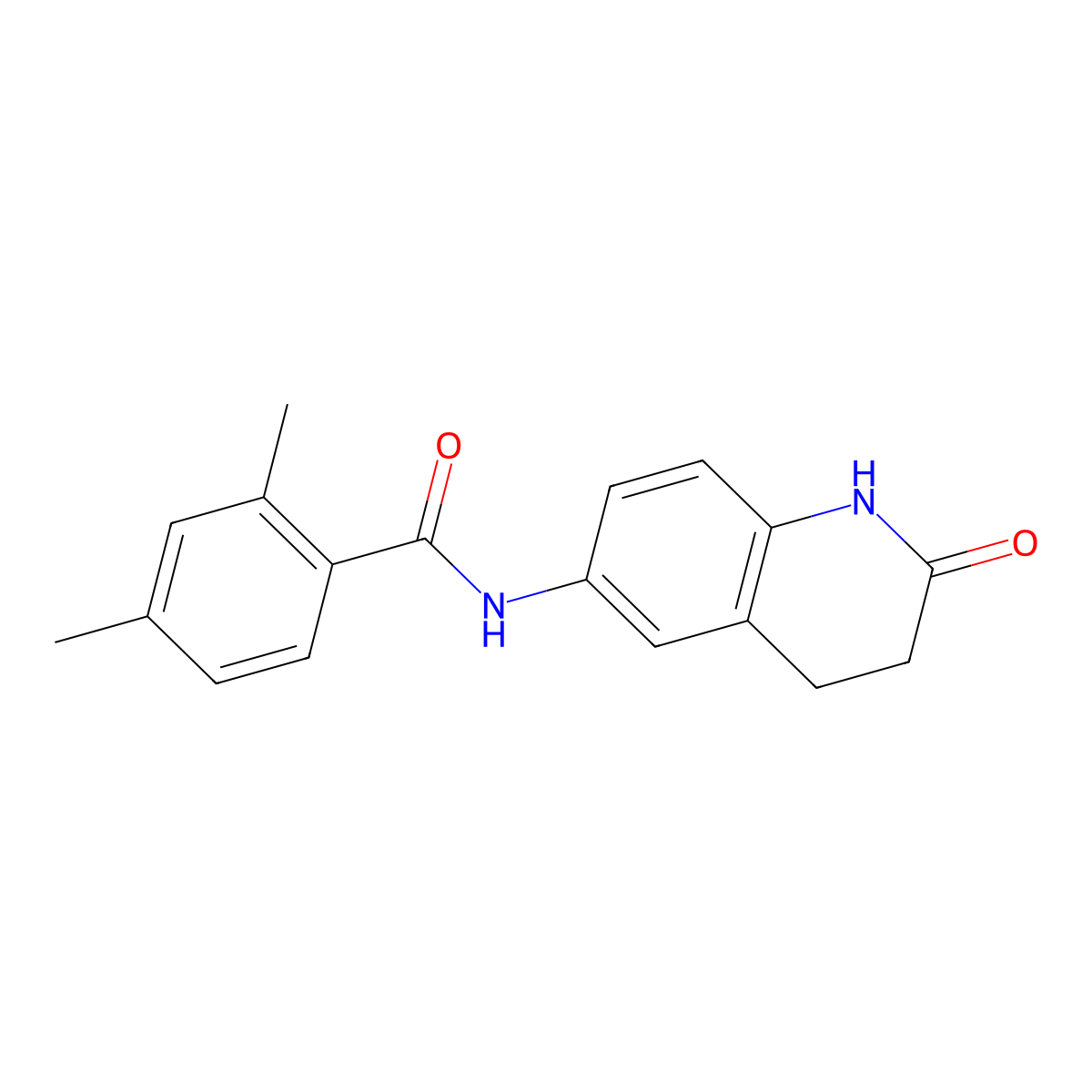 2,4-dimethyl-N-(2-oxo-1,2,3,4-tetrahydroquinolin-6-yl)benzamide molecular structure, CAS 1210308-72-7