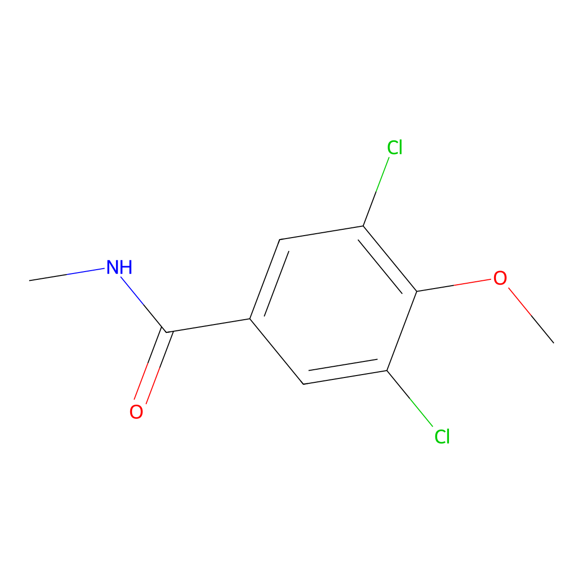 3,5-dichloro-4-methoxy-N-methylbenzamide molecular structure, CAS 1210314-30-9