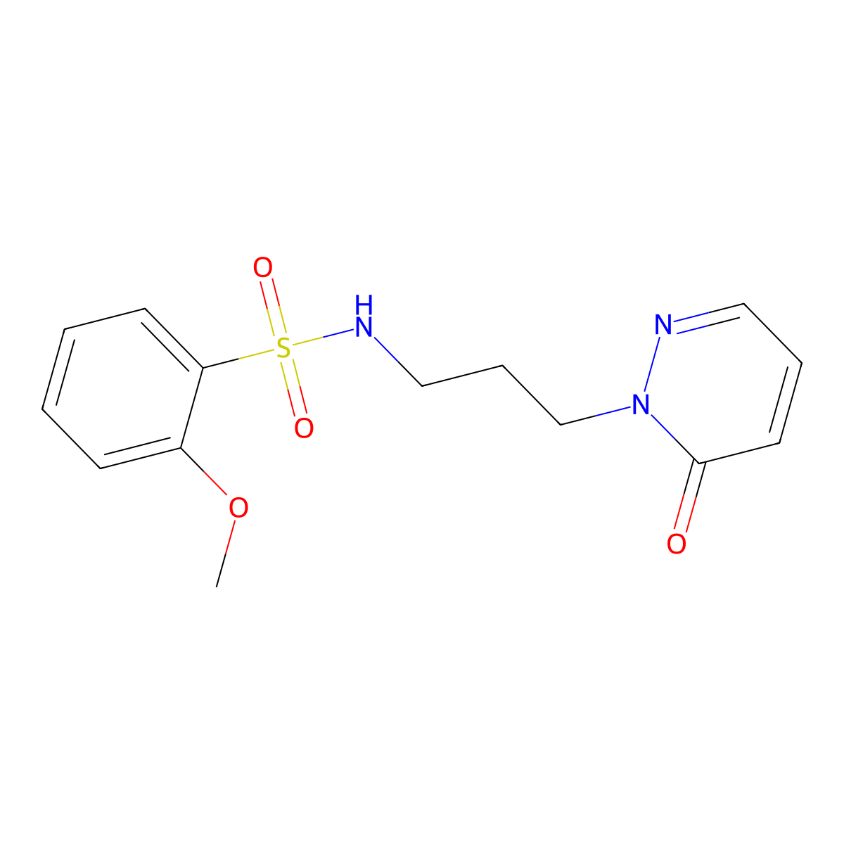 2-methoxy-N-(3-(6-oxopyridazin-1(6H)-yl)propyl)benzenesulfonamide molecular structure, CAS 1210317-06-8