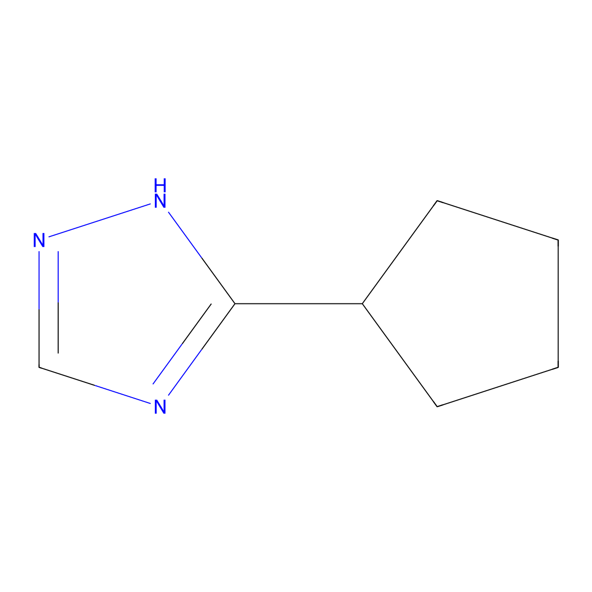 3-Cyclopentyl-1H-1,2,4-triazole molecular structure, CAS 1210317-84-2