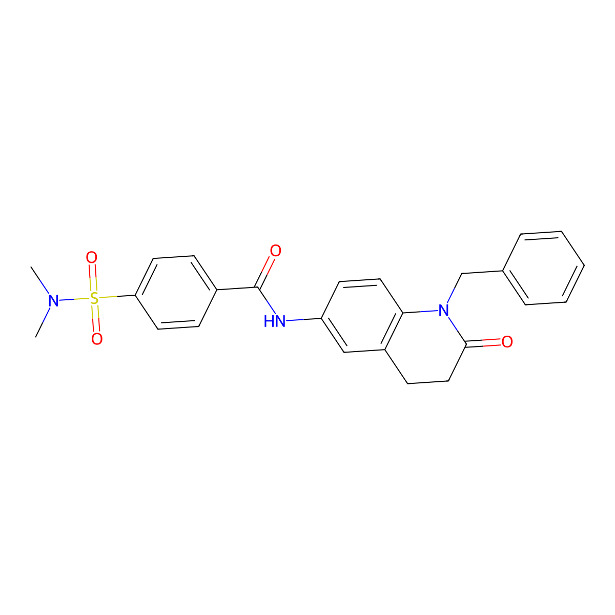 N-(1-benzyl-2-oxo-1,2,3,4-tetrahydroquinolin-6-yl)-4-(N,N-dimethylsulfamoyl)benzamide molecular structure, CAS 1210318-01-6