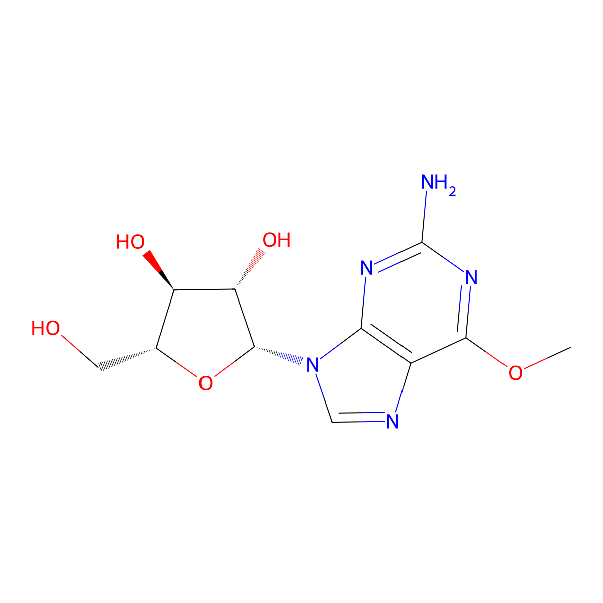 Nelarabine molecular structure, CAS 121032-29-9