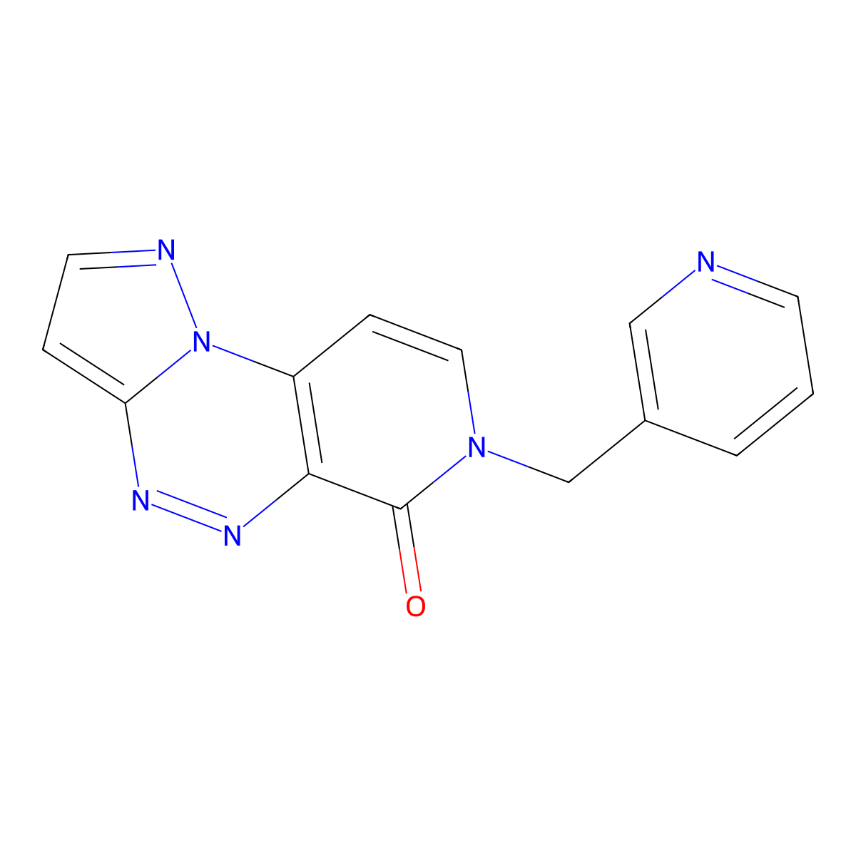 7-(pyridin-3-ylmethyl)pyrazolo[5,1-c]pyrido[4,3-e][1,2,4]triazin-6(7H)-one molecular structure, CAS 1210328-94-1