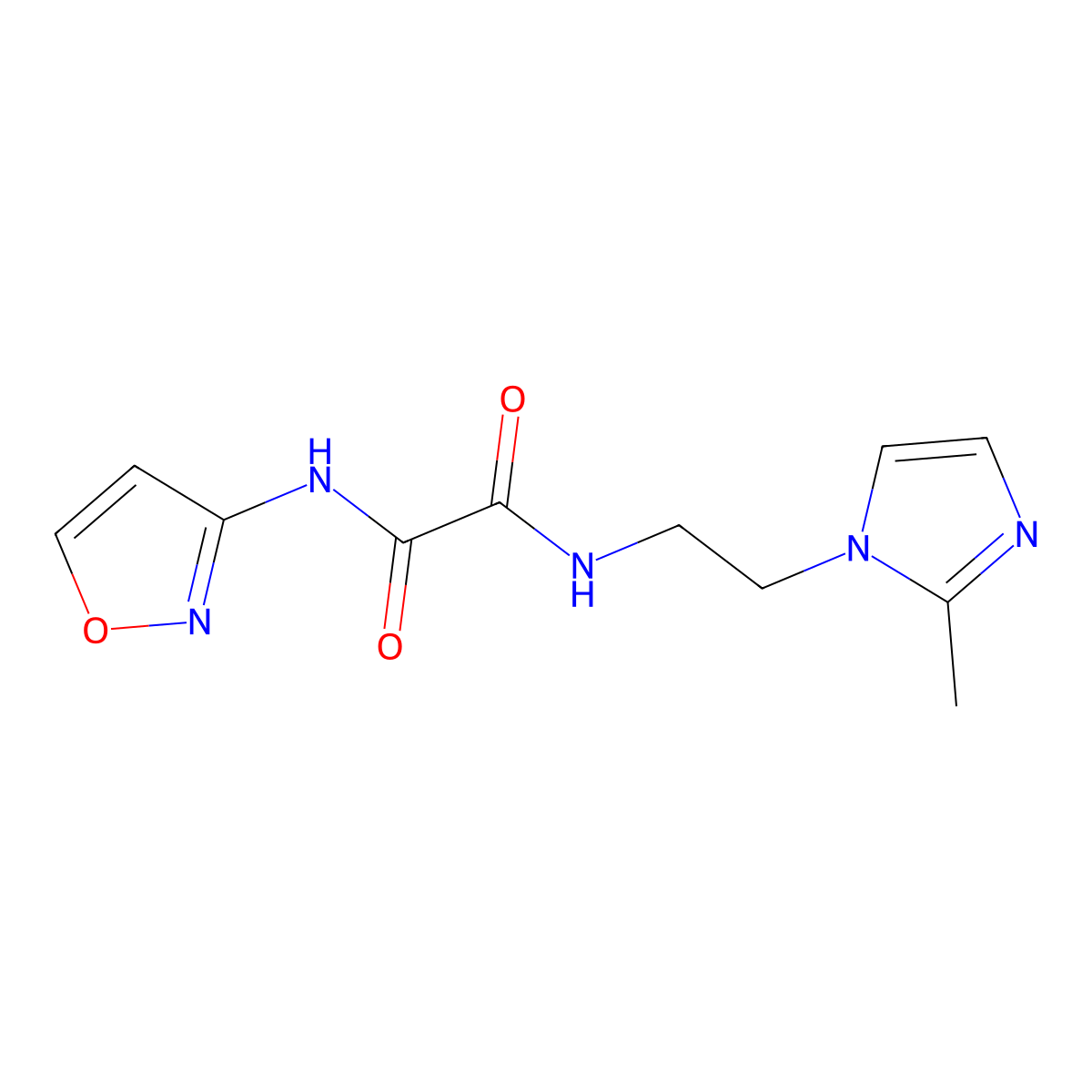 N1-(isoxazol-3-yl)-N2-(2-(2-methyl-1H-imidazol-1-yl)ethyl)oxalamide molecular structure, CAS 1210331-26-2