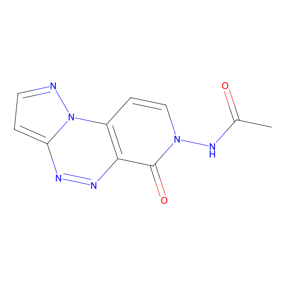 N-(6-oxopyrazolo[5,1-c]pyrido[4,3-e][1,2,4]triazin-7(6H)-yl)acetamide molecular structure, CAS 1210337-80-6