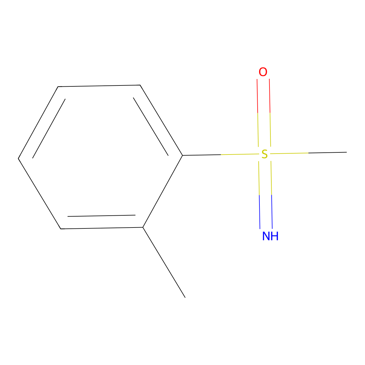 S-methyl-S-(2-methylphenyl) NH-sulfoximine molecular structure, CAS 121034-23-9