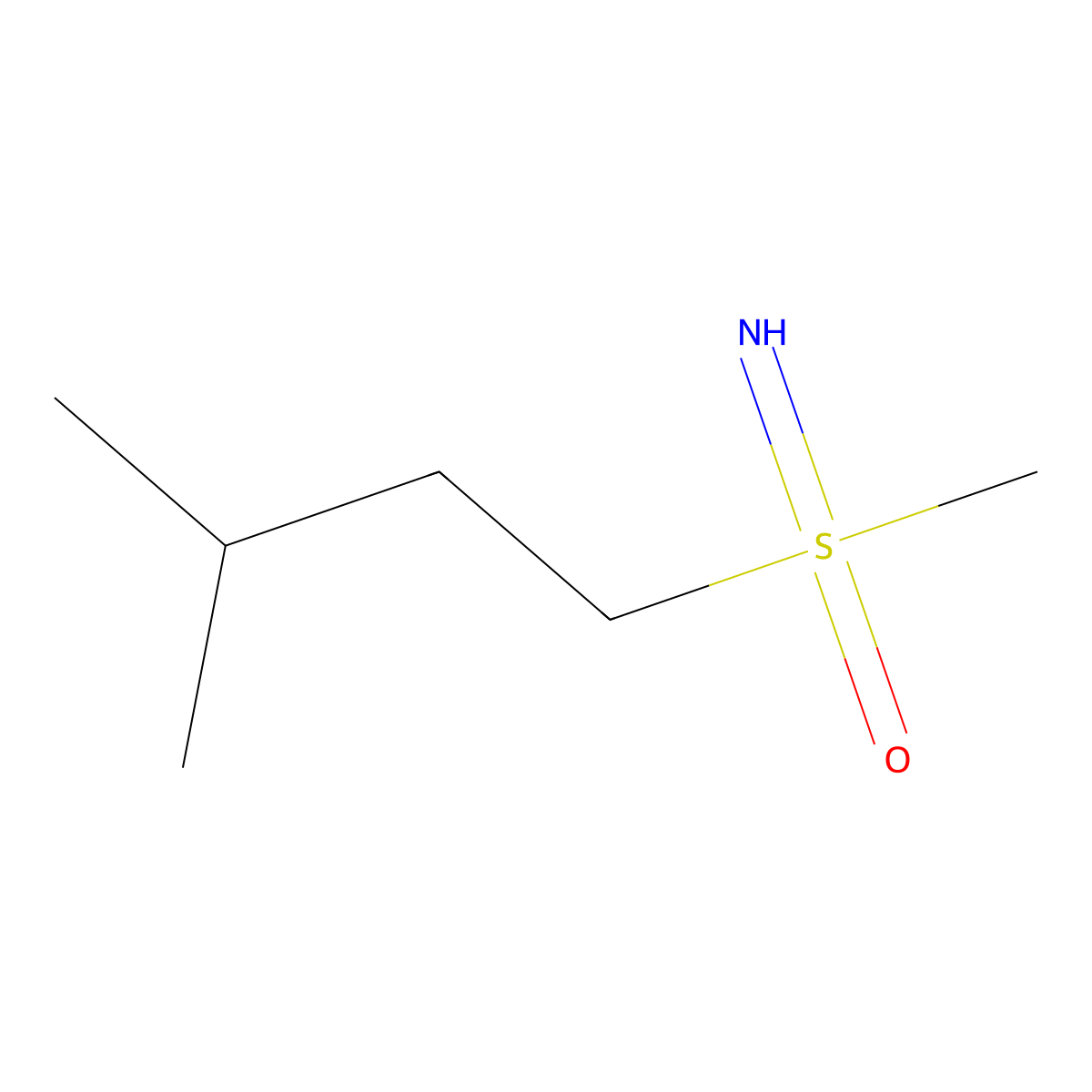 Imino(methyl)(3-methylbutyl)-lambda6-sulfanone molecular structure, CAS 121034-26-2