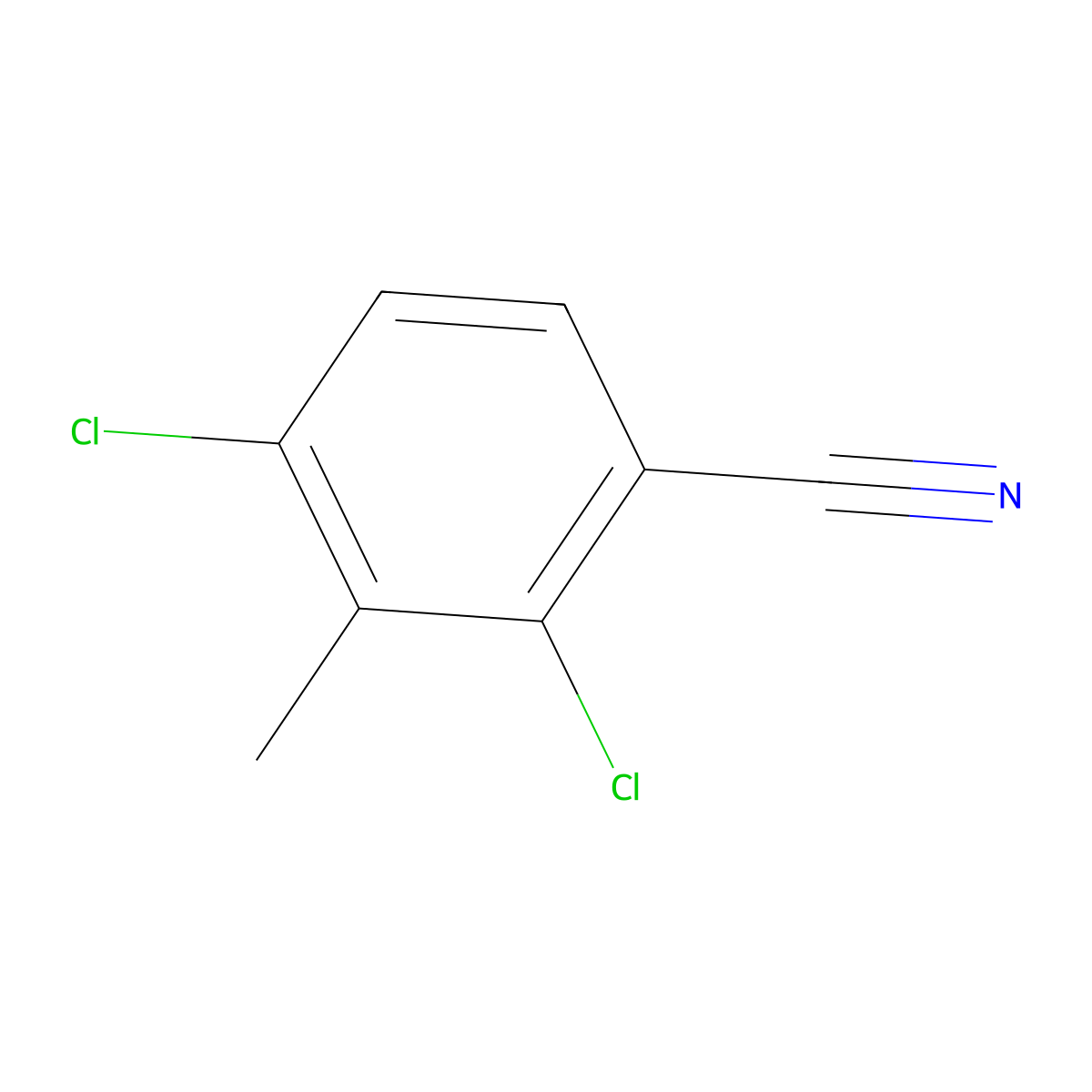 2,4-Dichloro-3-methylbenzonitrile molecular structure, CAS 121034-80-8