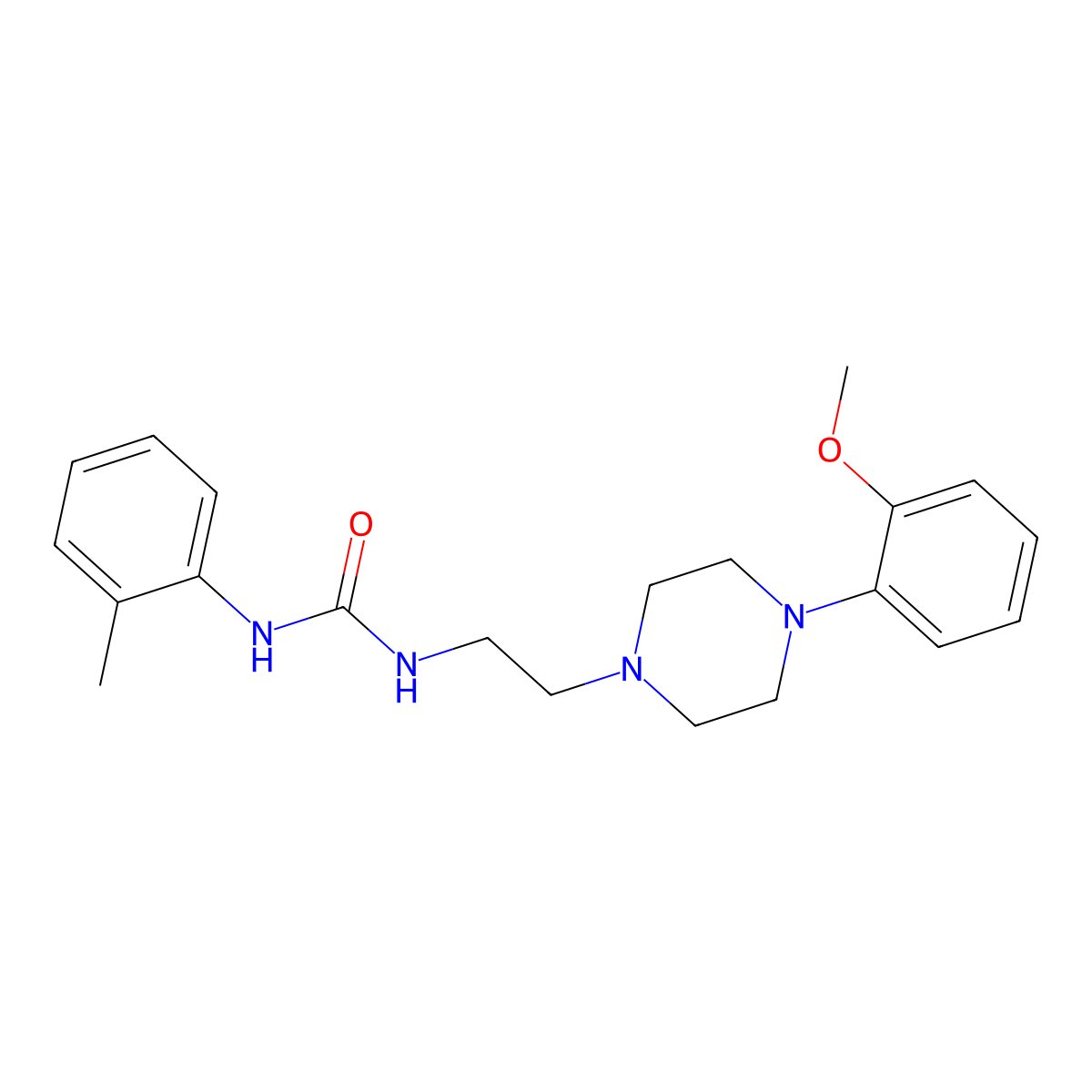 1-(2-(4-(2-Methoxyphenyl)piperazin-1-yl)ethyl)-3-(o-tolyl)urea molecular structure, CAS 1210342-42-9