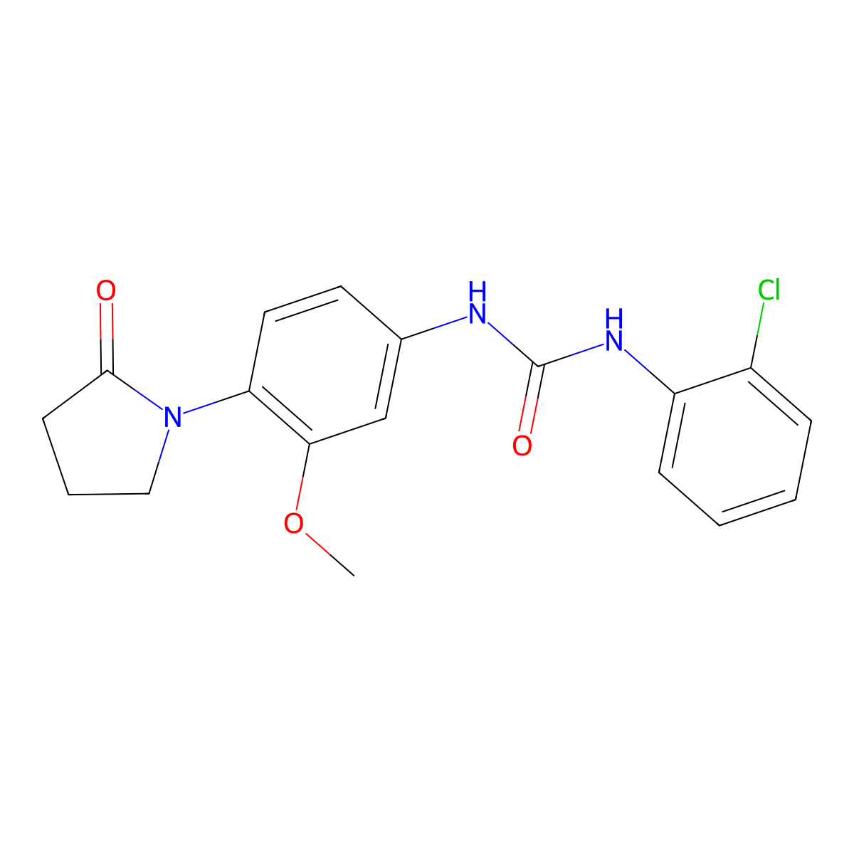 1-(2-Chlorophenyl)-3-[3-methoxy-4-(2-oxopyrrolidin-1-yl)phenyl]urea molecular structure, CAS 1210362-05-2