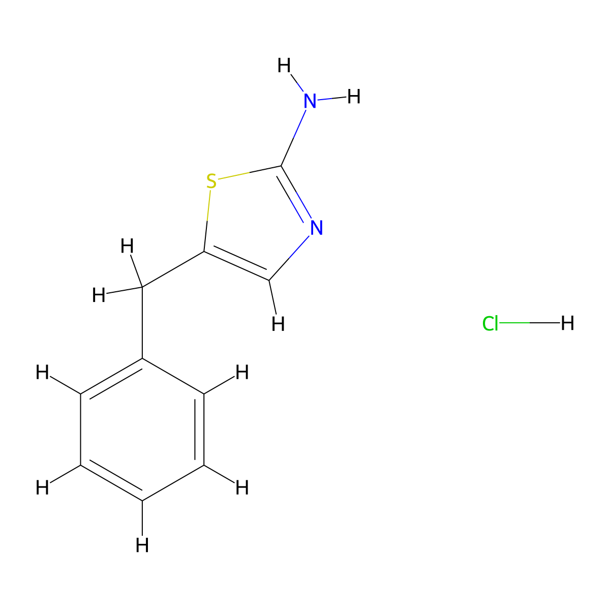 5-Benzyl-1,3-thiazol-2-amine hydrochloride molecular structure, CAS 1210365-48-2