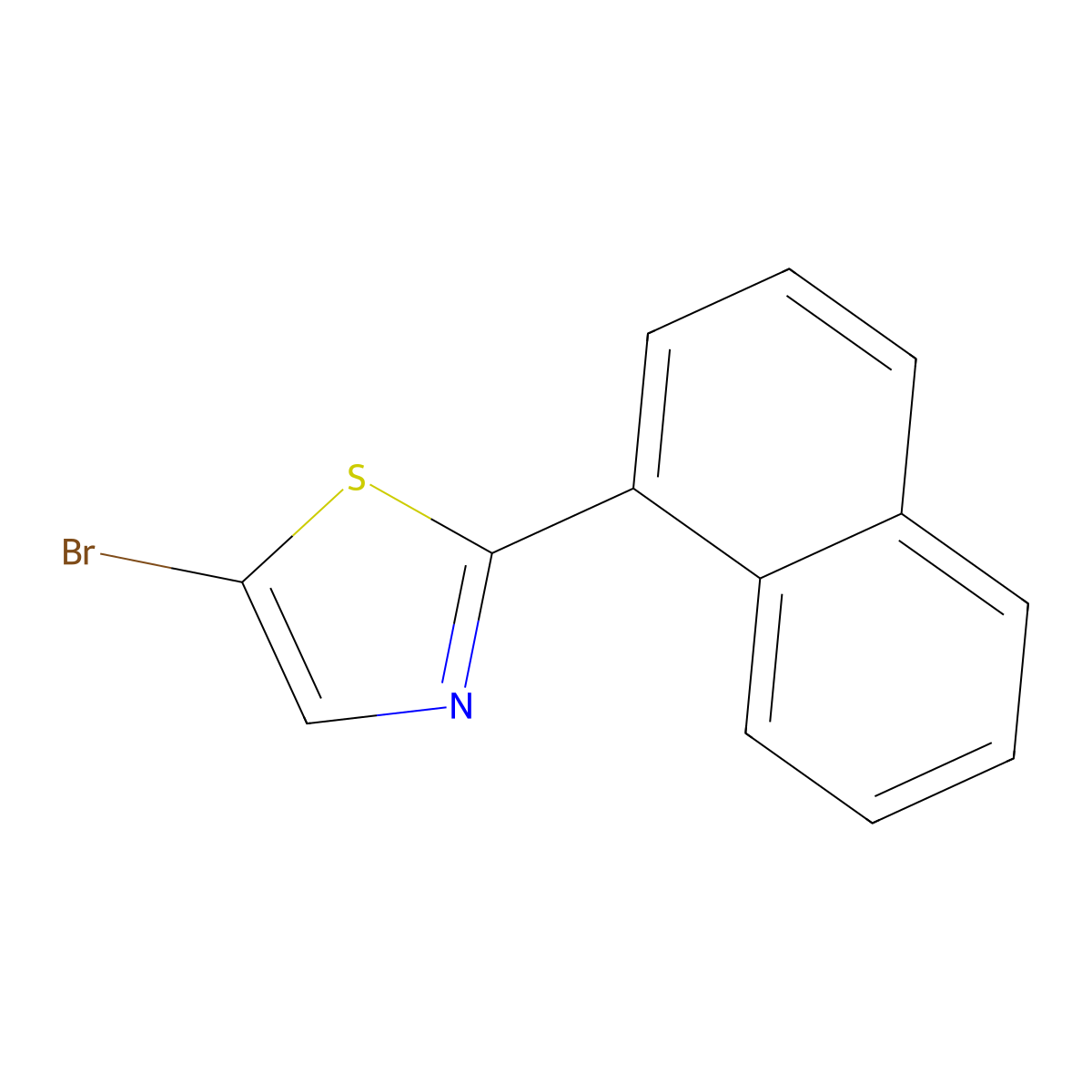 5-Bromo-2-(naphthalen-1-yl)thiazole molecular structure, CAS 1210372-89-6