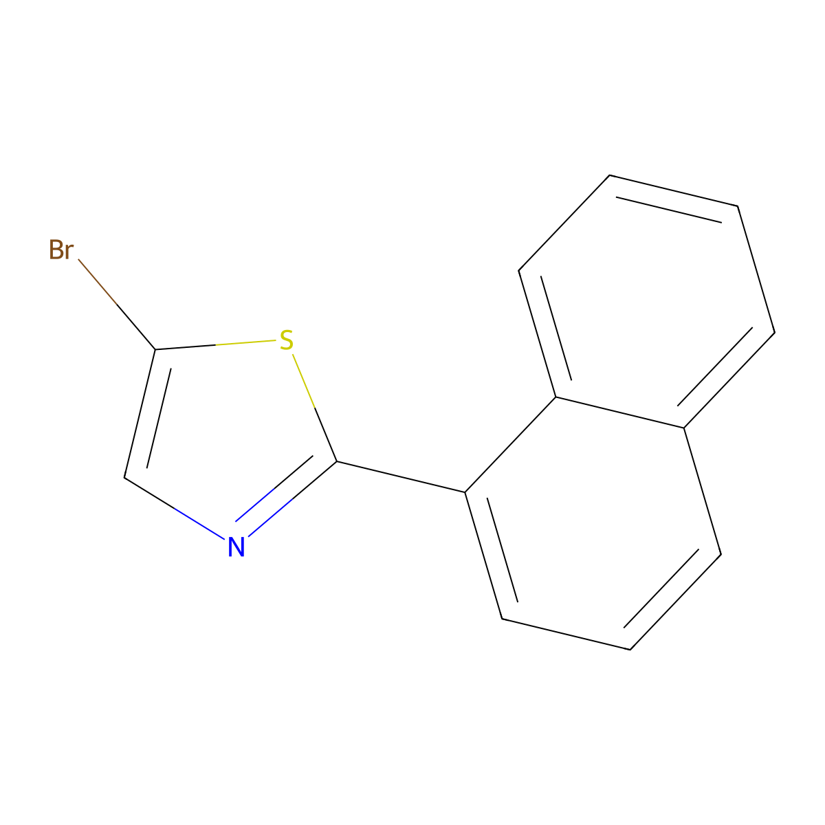 5-Bromo-2-(naphthalen-1-yl)thiazole molecular structure, CAS 1210372-89-6