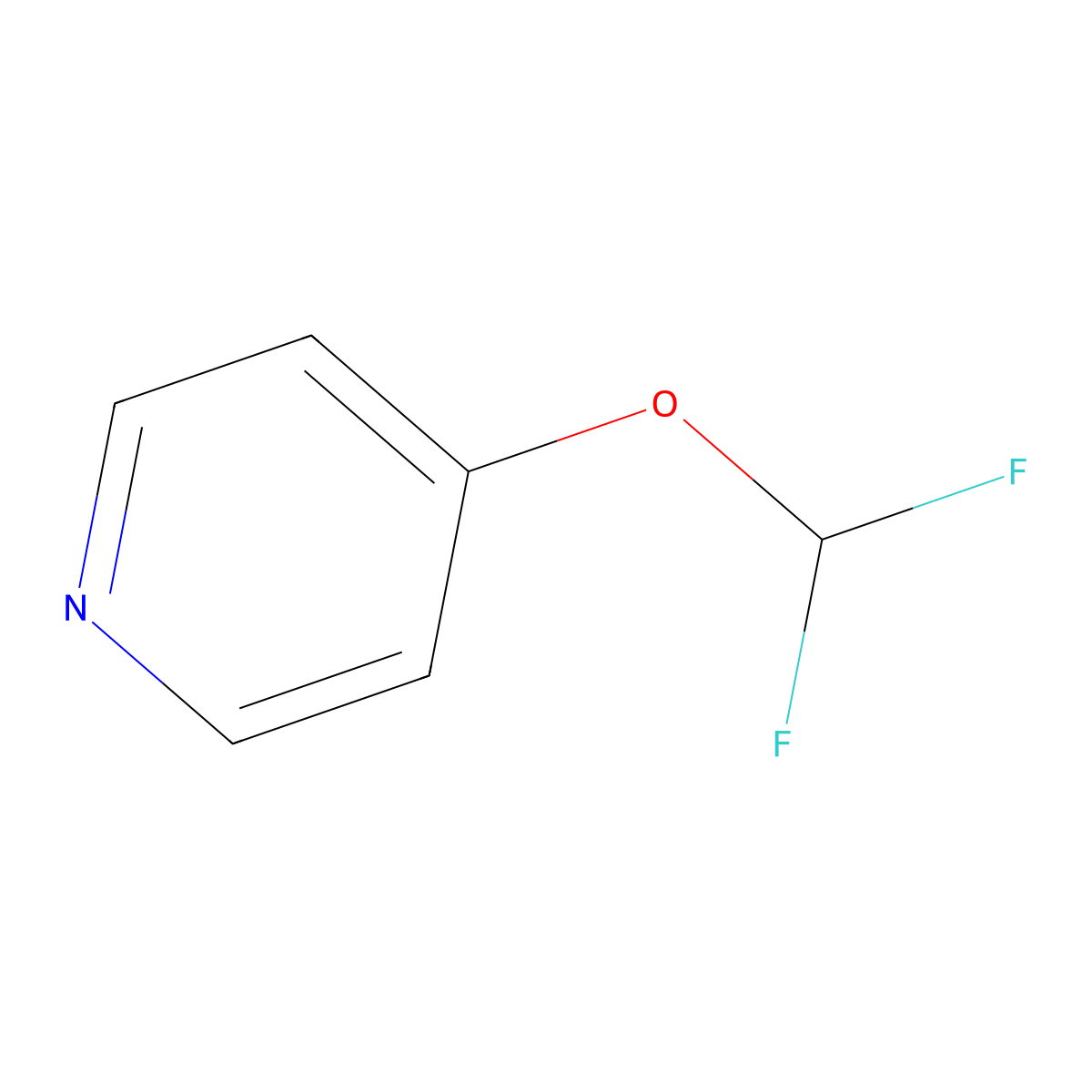 4-(Difluoromethoxy)pyridine molecular structure, CAS 1210387-26-0