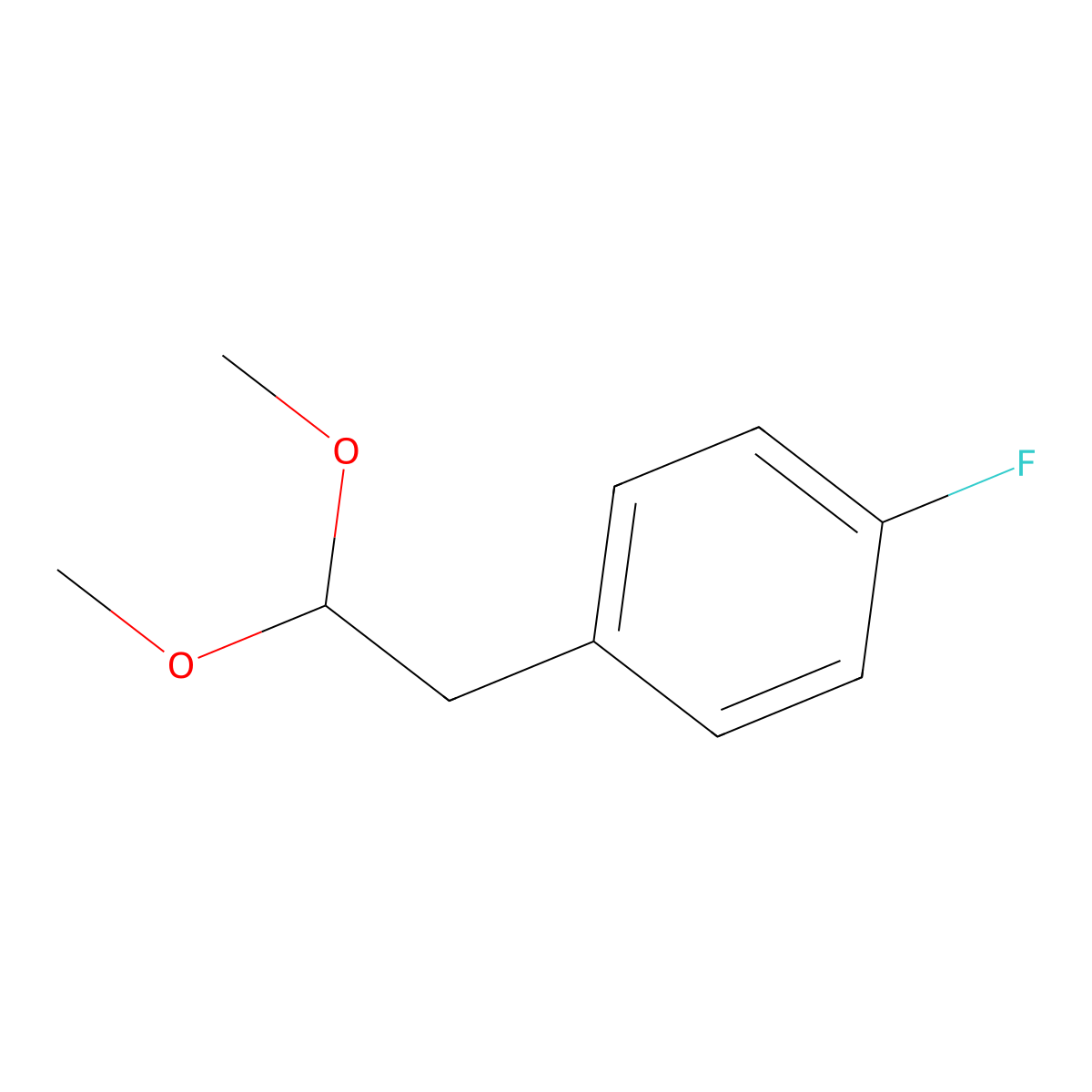 1-(2,2-Dimethoxyethyl)-4-fluorobenzene molecular structure, CAS 121039-98-3