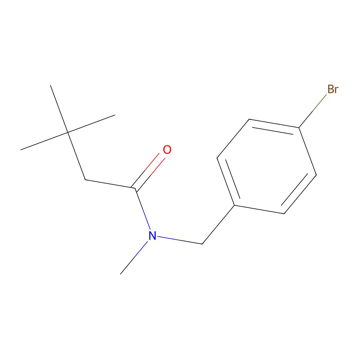 n-(4-Bromobenzyl)-n,3,3-trimethylbutanamide molecular structure, CAS 1210397-97-9