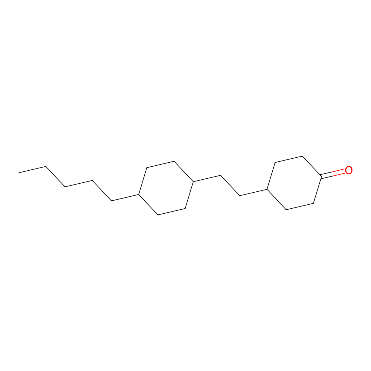 trans-4-[2-(4-Pentylcyclohexyl)ethyl]cyclohexanone molecular structure, CAS 121040-08-2