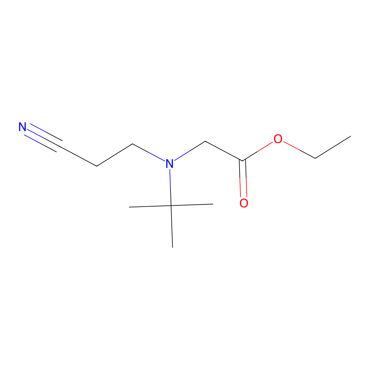 Ethyl 2-(tert-butyl(2-cyanoethyl)amino)acetate molecular structure, CAS 1210400-73-9