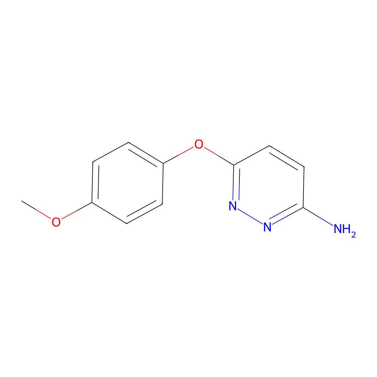 6-(4-Methoxyphenoxy)pyridazin-3-amine molecular structure, CAS 121041-41-6