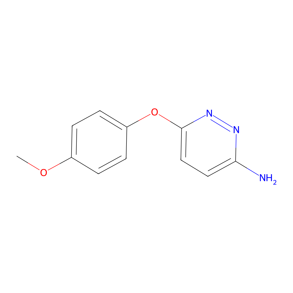6-(4-Methoxyphenoxy)pyridazin-3-amine molecular structure, CAS 121041-41-6
