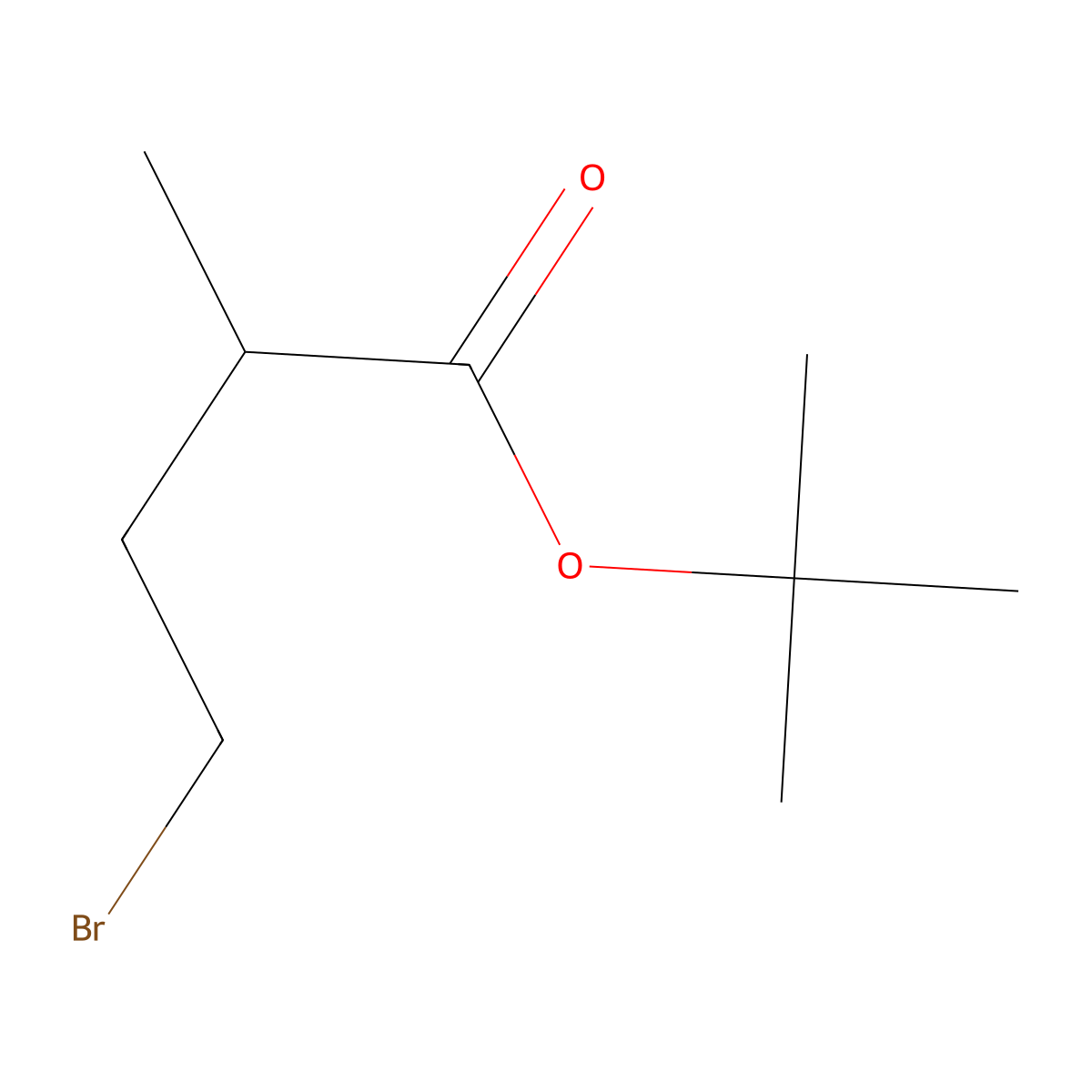 Tert-butyl 4-bromo-2-methylbutanoate molecular structure, CAS 1210410-44-8