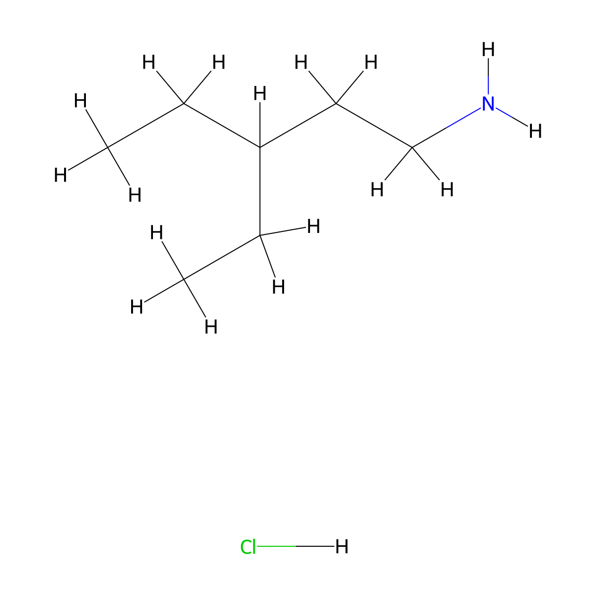 3-Ethylpentan-1-amine;hydrochloride molecular structure, CAS 1210414-12-2