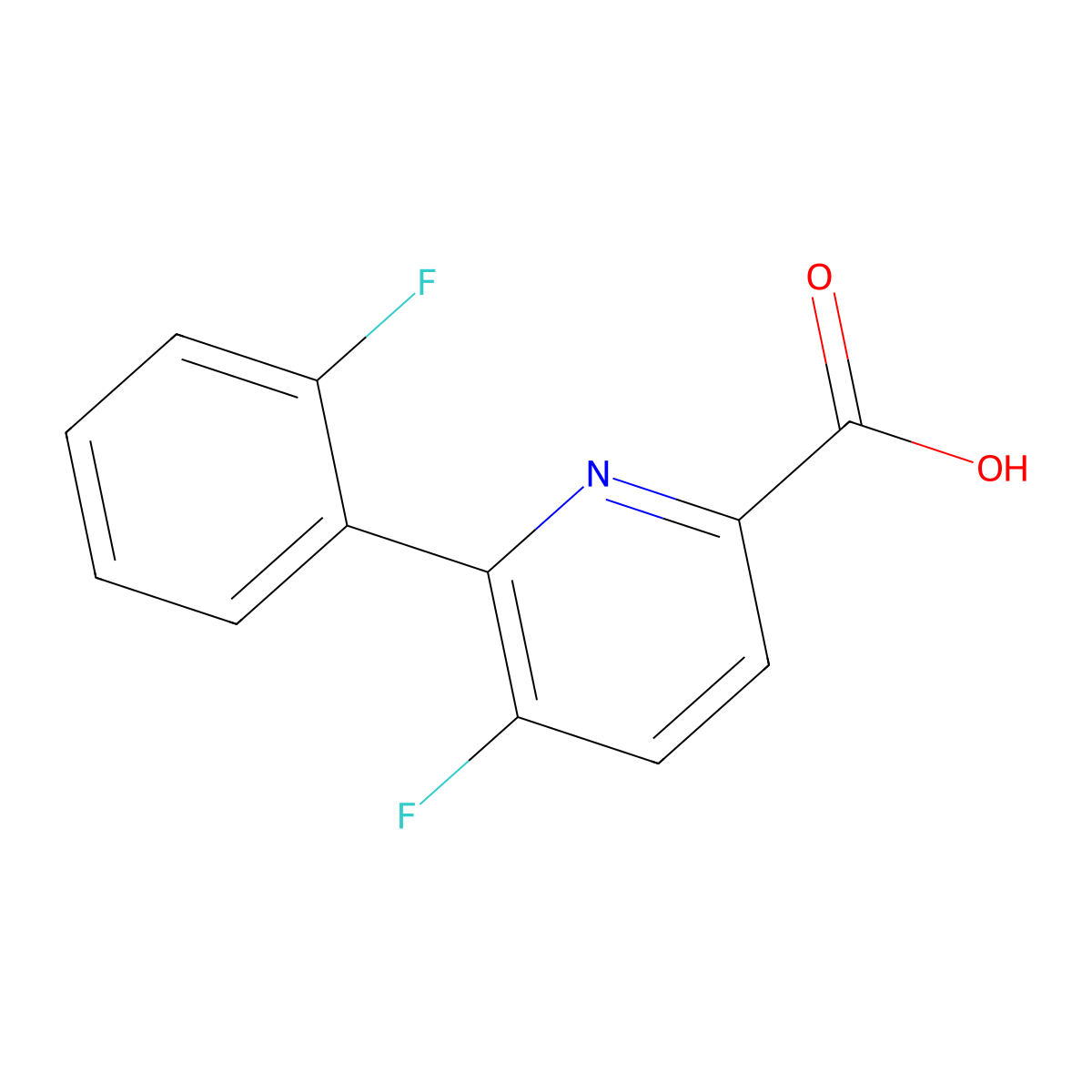 5-Fluoro-6-(2-fluorophenyl)picolinic acid molecular structure, CAS 1210418-84-0