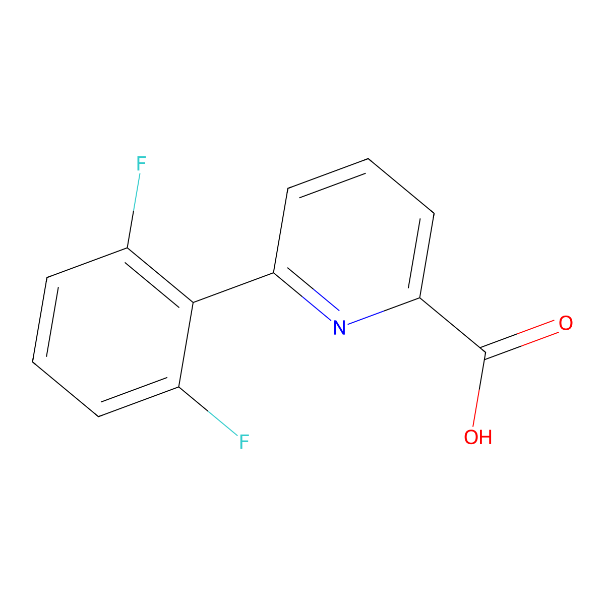 6-(2,6-Difluorophenyl)picolinic acid molecular structure, CAS 1210418-89-5