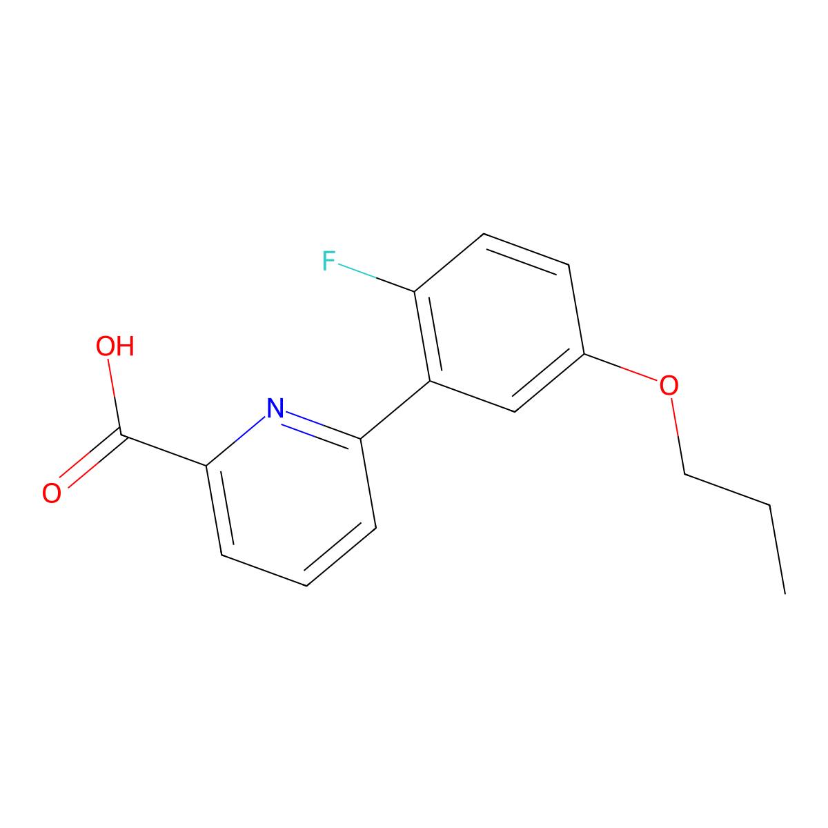 6-(2-Fluoro-5-propoxyphenyl)picolinic acid molecular structure, CAS 1210418-93-1