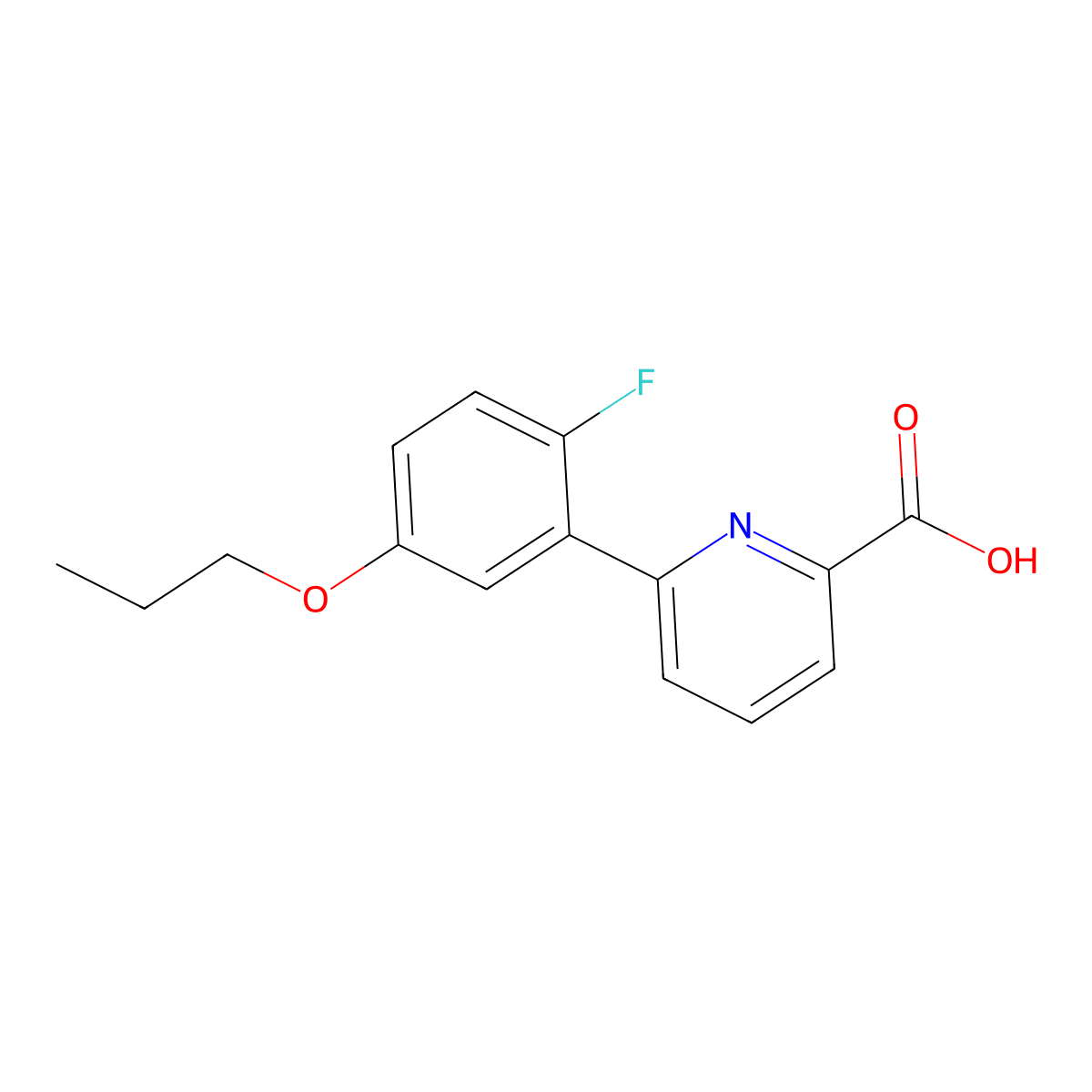 6-(2-Fluoro-5-propoxyphenyl)picolinic acid molecular structure, CAS 1210418-93-1