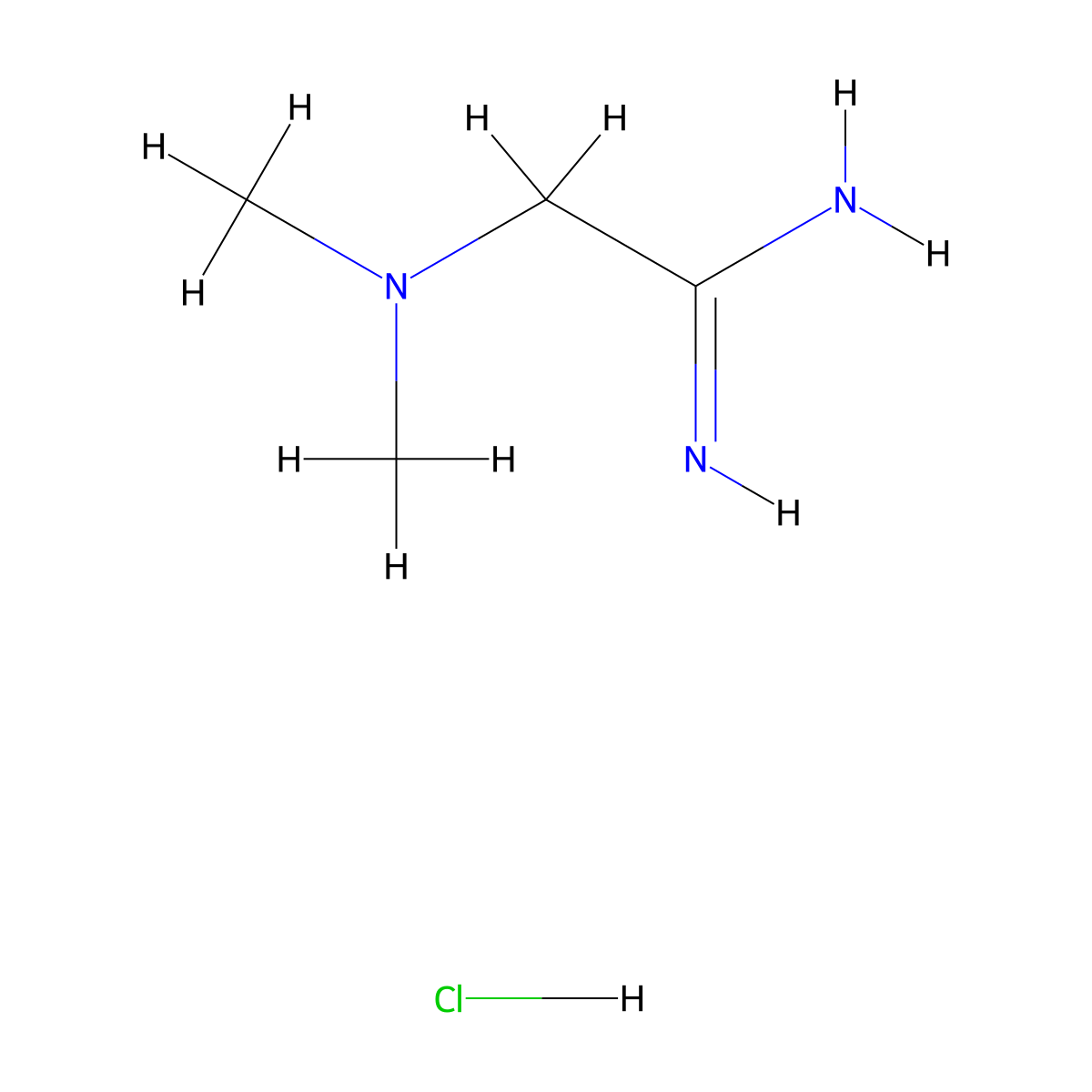 2-(Dimethylamino)ethanimidamide hydrochloride molecular structure, CAS 1210420-20-4