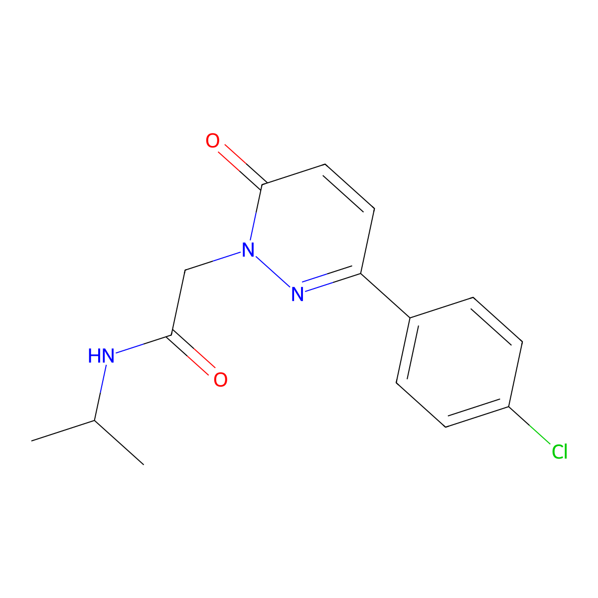 2-(3-(4-chlorophenyl)-6-oxopyridazin-1(6H)-yl)-N-isopropylacetamide molecular structure, CAS 1210423-71-4