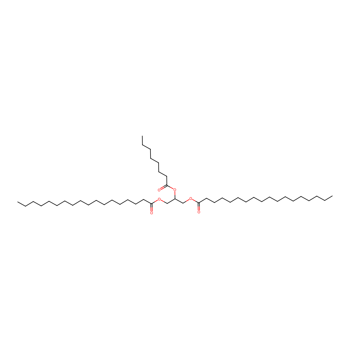 1,3-Distearyl-2-octanoylglycerol molecular structure, CAS 121043-30-9