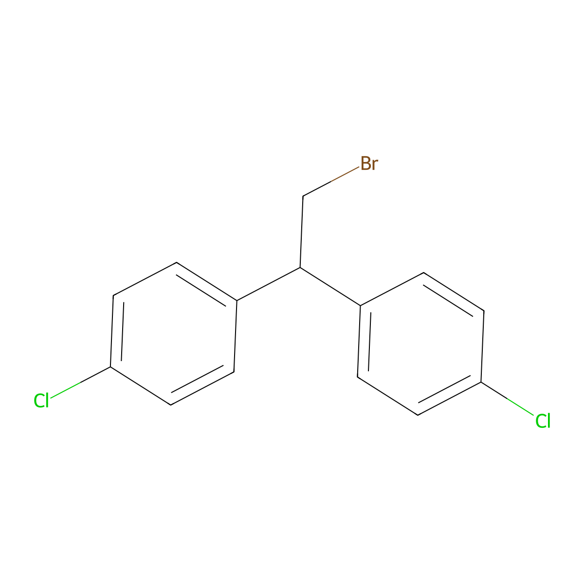 1-(2-Bromo-1-(4-chlorophenyl)ethyl)-4-chlorobenzene molecular structure, CAS 121043-47-8