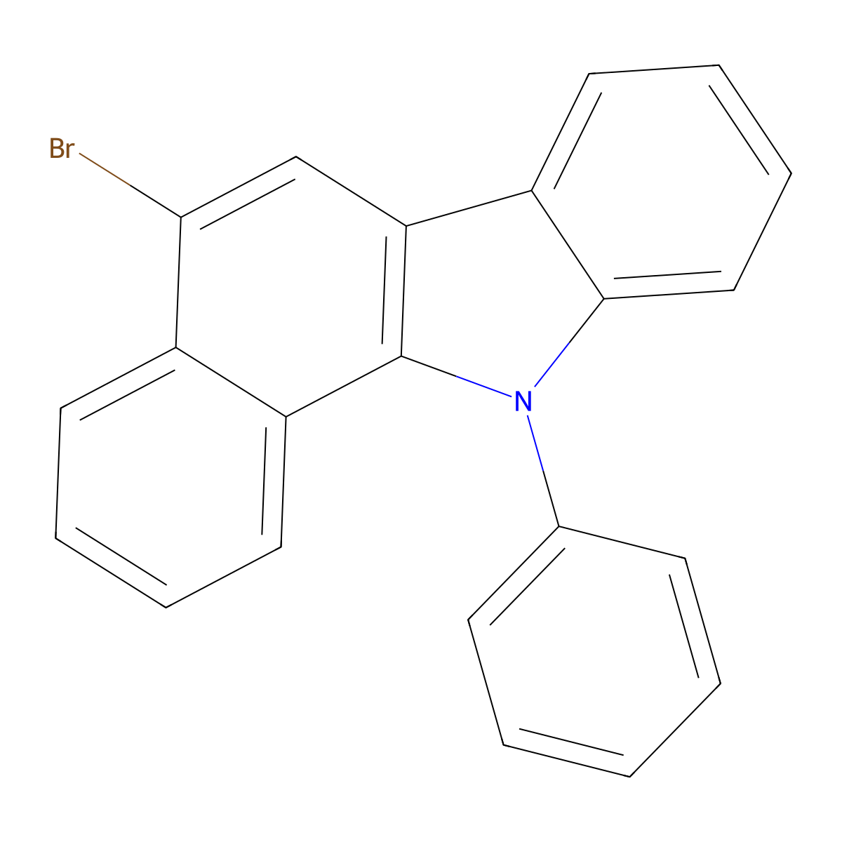5-bromo-11-phenyl-11H-benzo[a]carbazole molecular structure, CAS 1210469-09-2
